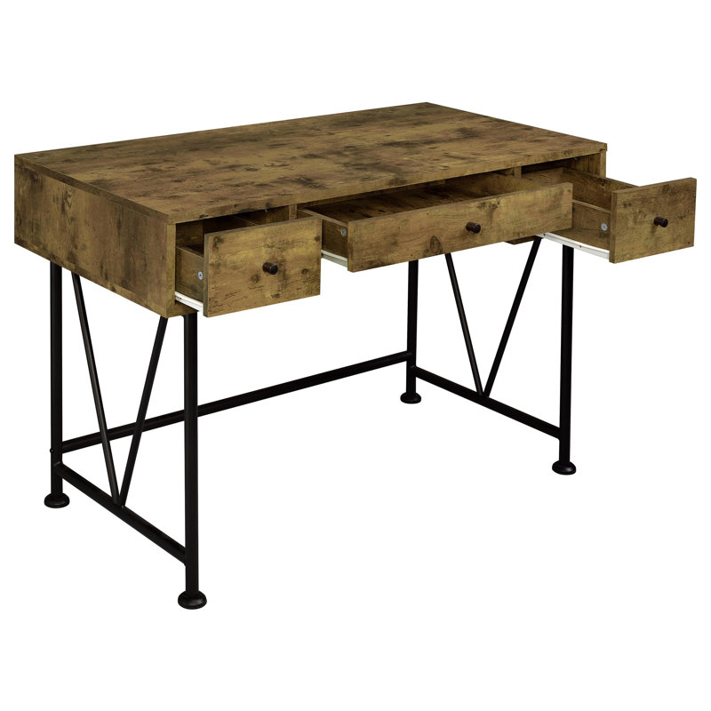 Rustic Nutmeg 2-Piece Computer Desk And Bookcase