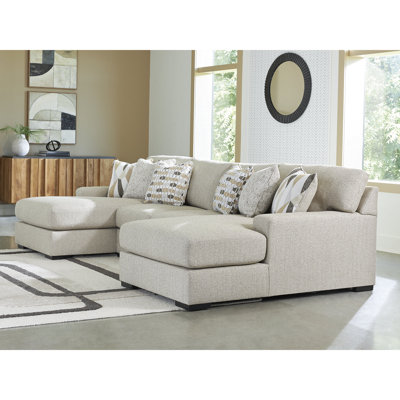 Croskey 3-Piece Double Chaise Sectional