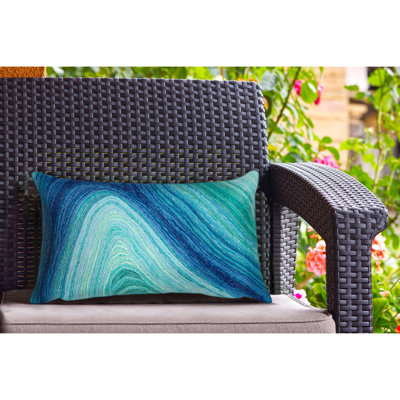 Coussin intérieur / extérieur Liora Manne Visions III Ripples Gulf