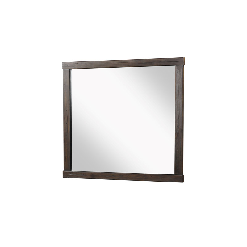 Square Mirror With Knotty Oak