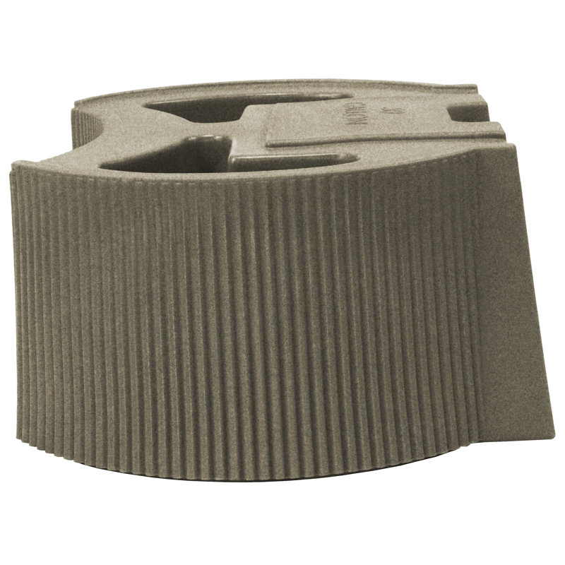 Sandstone Plastic Rain Barrel Stand with Structured Core
