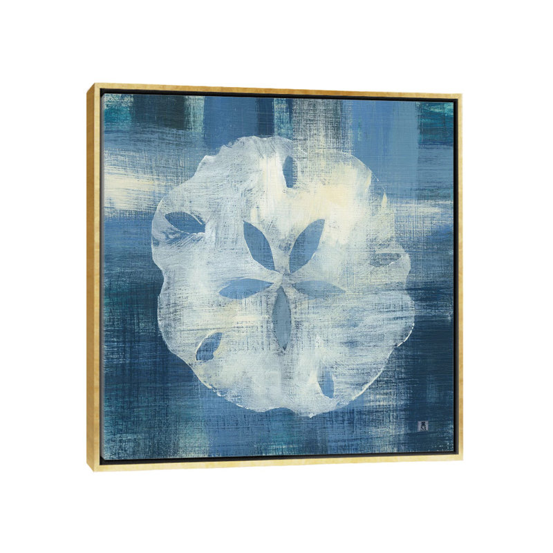 Batik Seas III - Impression sur toile, H 12 po x l 12 po x P 1,5 po, Toile avec cadre doré