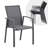 Set Of 4 Aluminum Patio Dining Chairs, 22.44 Inches Width Fully Assembled Stackable Gray Outdoor Chairs