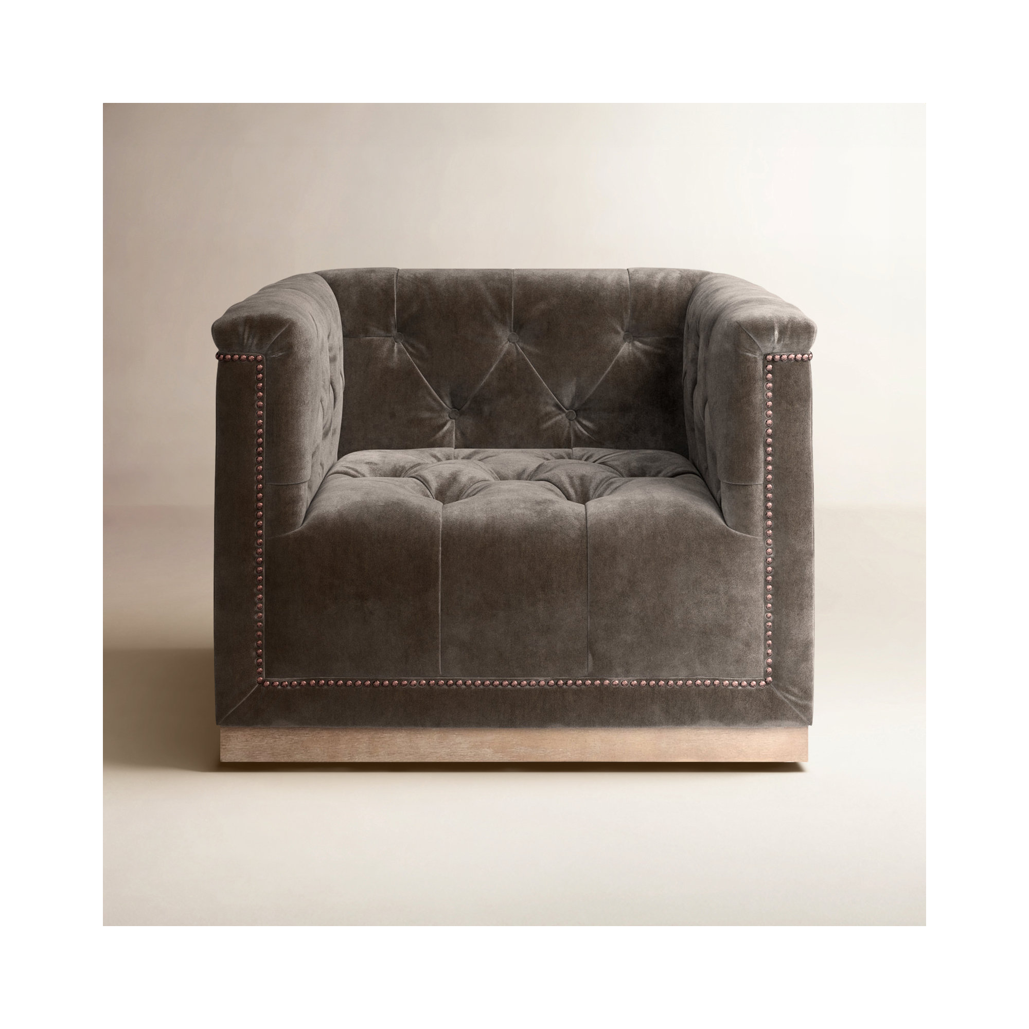 Byer Upholstered Swivel Accent Chair, Sapphire Birch