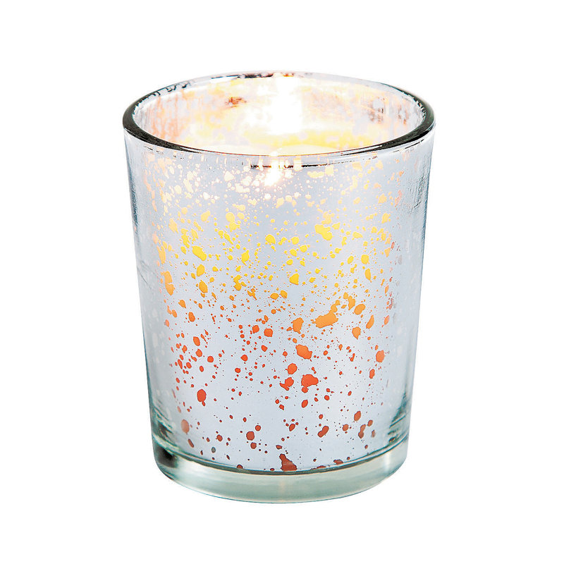 Glass Tabletop Votive Holder Set, Silver, 12
