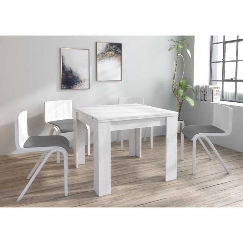 Golden Dining Table, White Wood