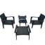 Ensemble de conversation pour patio: 5 avec chaise et housses de rembourrage en mousse lavables à la machine pour l'extérieur, table à coussins-2070573205