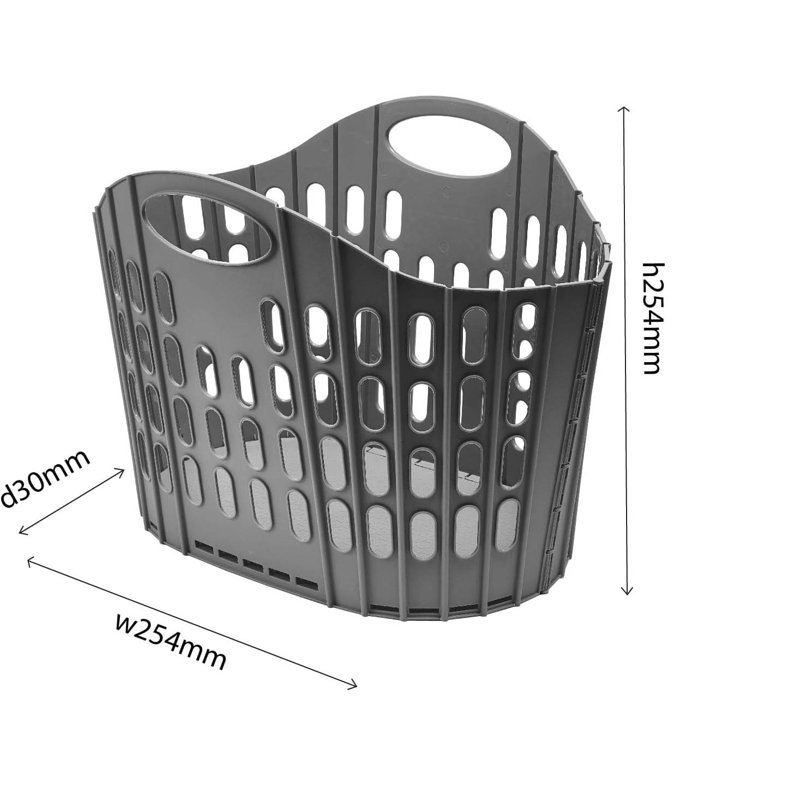 Plastic Laundry Hamper, Pink