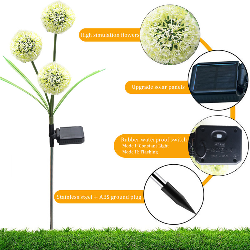 Silver Solar Powered Pathway Light