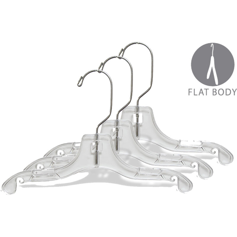 Cintre supérieur en plastique 10 "pour robe / chandail / chandail, 50