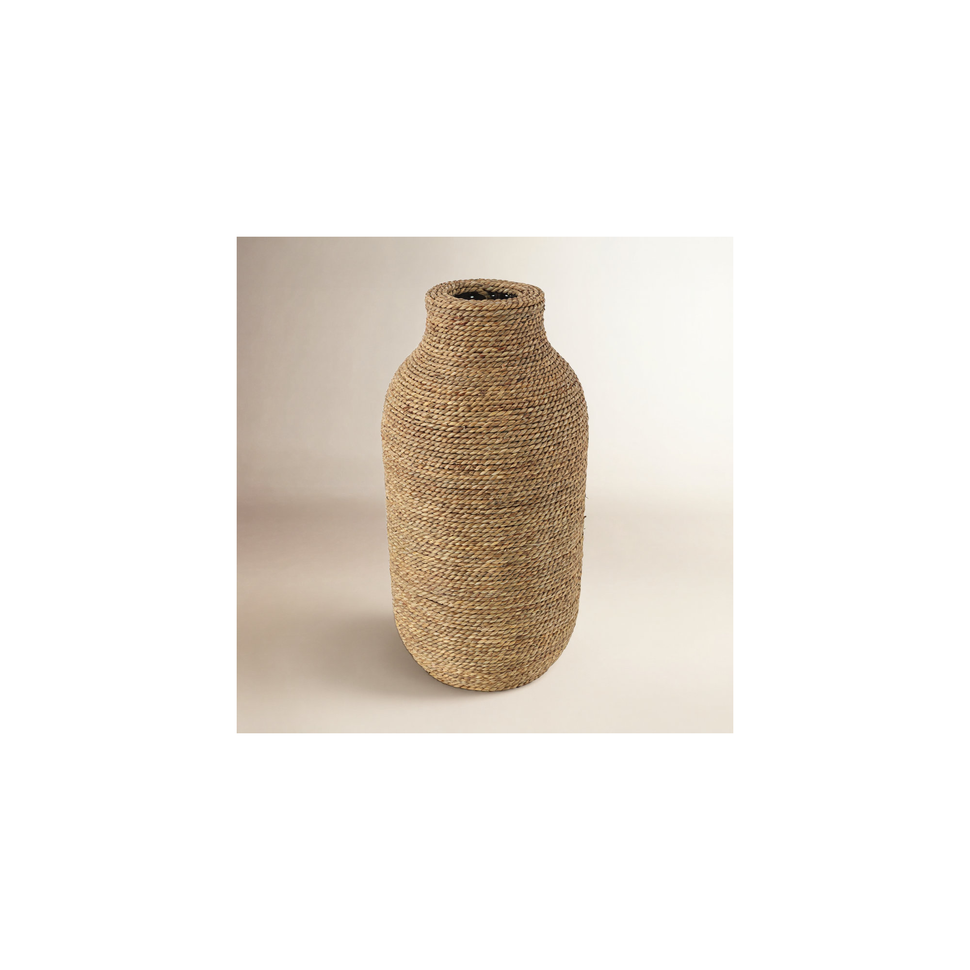 Fez Handmade Seagrass Table Vase, 19.05" H x 9.75" W x 9.75" D