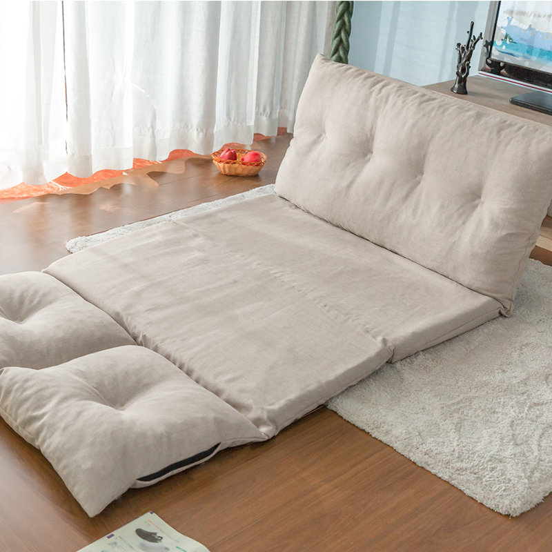 Canapé convertible Koenig, 100 % polyester beige, L 76,78 po x l 39,37 po x H 23,62 po