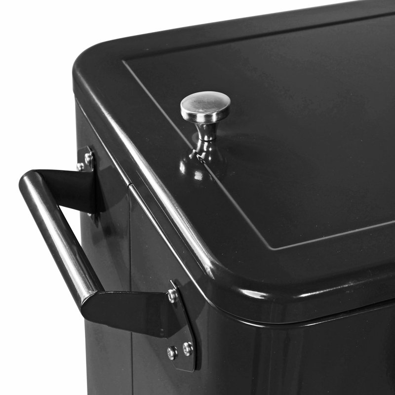 Glacière à roulettes 80 qt., Noir