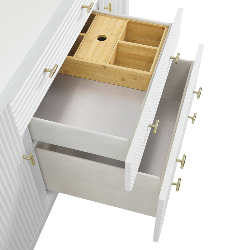 Myrrin 60'' W Double Vanity, Bright White, Tajnar Eclos