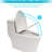 Ceramic Toilet With Skirted Bowl And Peaceful Seat One 360-Degrees Cleaning