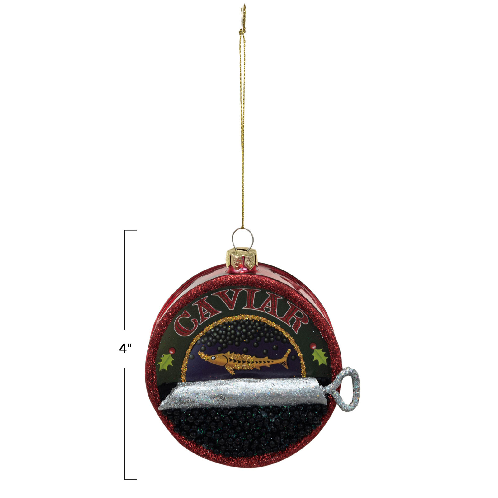 Caviar Glass Hanging Figurine Ornament