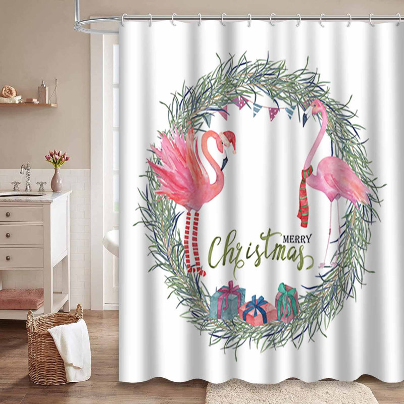 Aquarelle de Noël palmier tropical avec 12 crochets, L 72 po x l 72 po