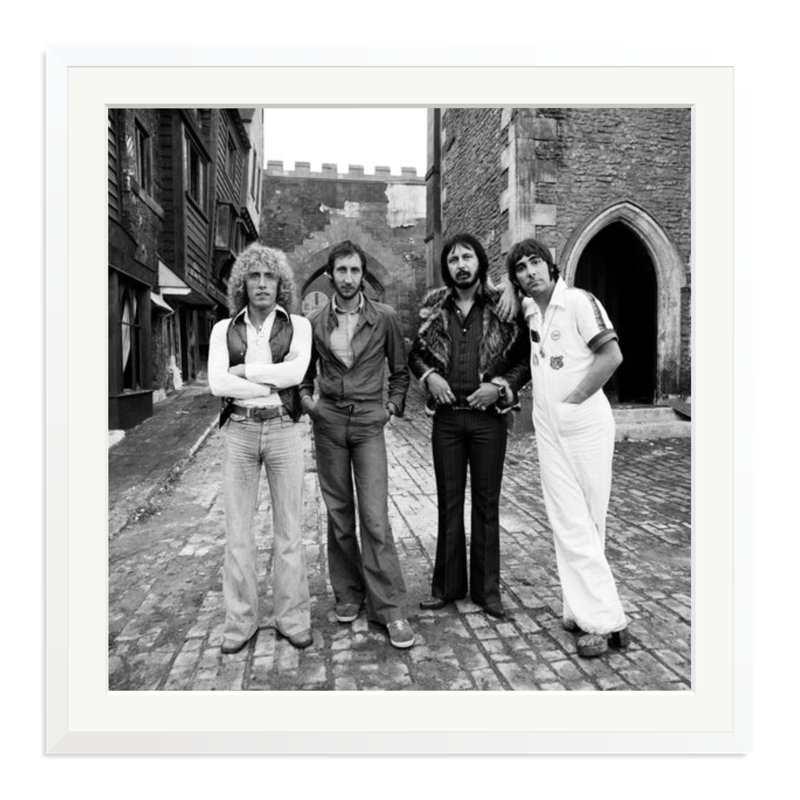 The Who at Shepperton Studios, 33" H x 33" W, White