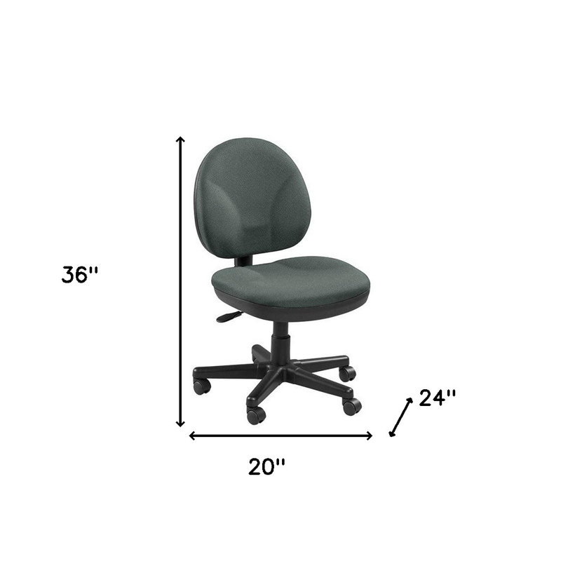 Chaise de bureau réglable pivotante en tissu, Étain