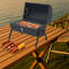 Barbecue d'extérieur au charbon de bois, cuisson double face avec cendrier amovible et verrou de sécurité, portatif pour la cour, le patio et le pique-nique-122081846