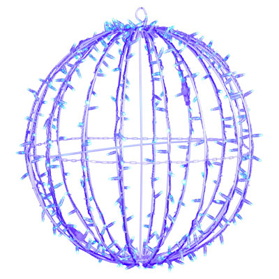 Vickerman Fold Flat Led Jumbo Hanging Sphere 30'' String Lights