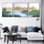 Majestic Mountain Trio, Large Yellow-Green Canvas Set