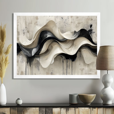Art mural mural "Vagues modernes abstraites"
