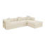 Canapé modulaire de 108 po avec méridienne en forme de L, canapé-lit désossé à assise profonde, canapés à compression en éponge sans assemblage, canapé-lit pliant moderne avec dossier amovible-823607378