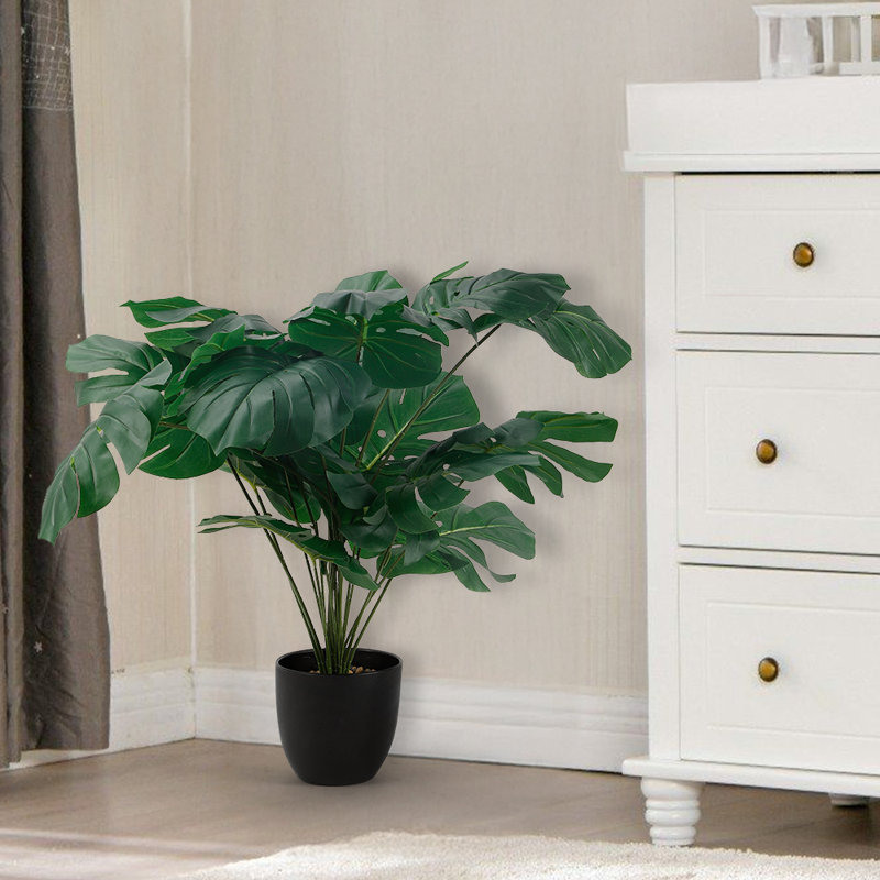 Grande plante artificielle en pot Monstera