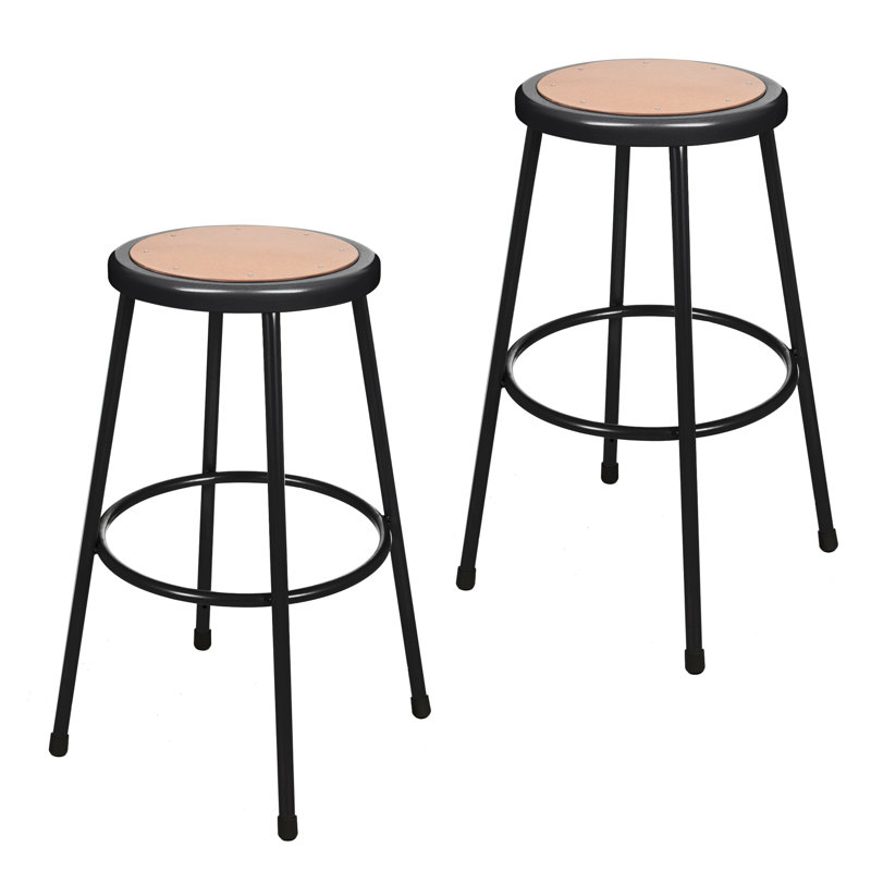 Tabouret de qualité commerciale de 30 pouces Flynn, noir, Noir, 30"