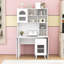 Bureau d'ordinateur avec tiroir de rangement, armoires et tablettes-804098550