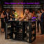 Buffet de table multifonctionnel à hauteur de comptoir avec plateau pliable, prise de courant et rangement à vin pour la salle à manger-129059932