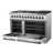 Forno Galiano 48" Dual Fuel Range in white, black, blue or red, 107,000 BTU, 6.58 cu.ft. Double Ovens & Griddle-68818839
