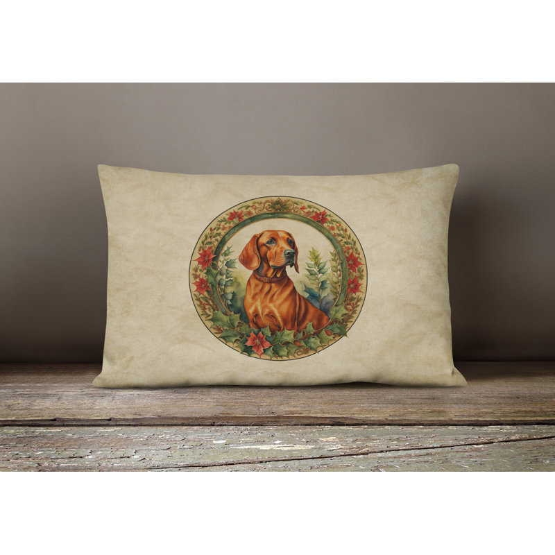 Coussin décoratif intérieur / extérieur en polyester Christmas, 12 po x 16 po, Rectangulaire