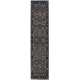 Hand-Knotted High-Quality Brown and Black Runner