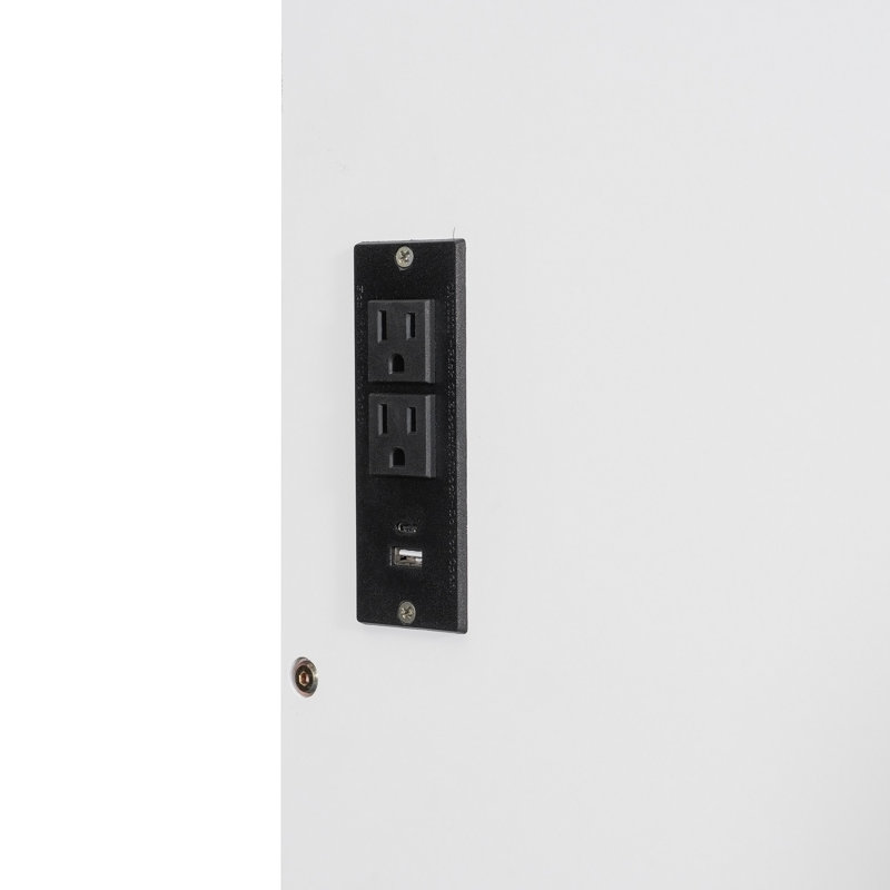 Lit escamotable mural et USB Murphy, blanc