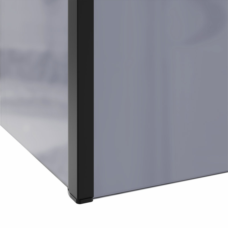 Black Walk In Shower Enclosure Wet Room Grey Glass Screen 1200mm & 800mm with 300mm Return Panel