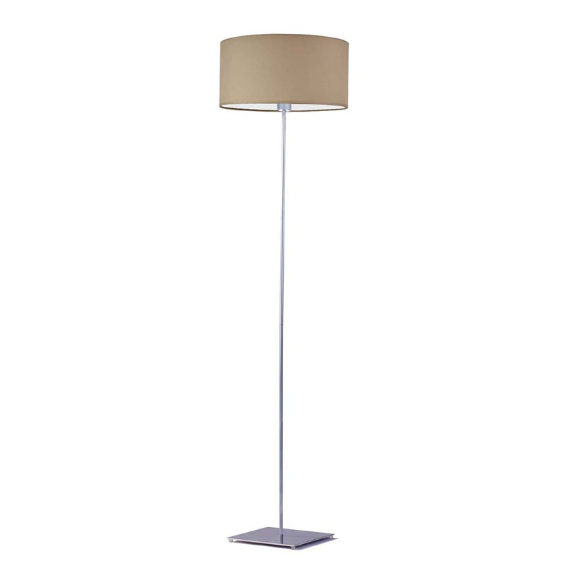 Asawer 156cm Traditional Floor Lamp, Beige, Silver