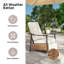 Fauteuil inclinable d'extérieur moderne en métal avec dossier réglable et repose-pieds (1 pièce)