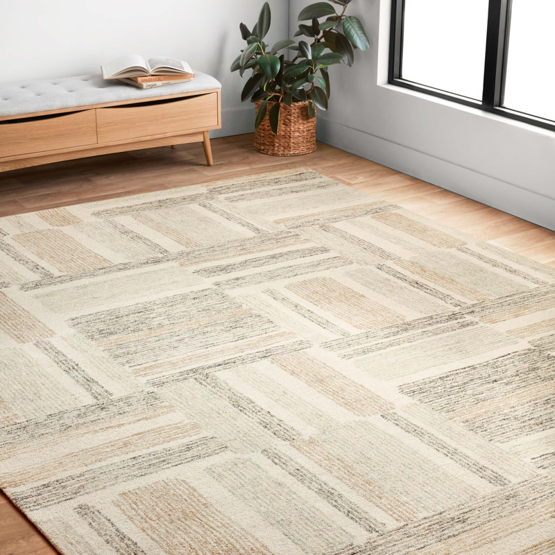 Manon Wool Geometric Indoor Rug, Rectangle 11'6" x 15'