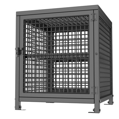 Cage de rangement horizontale pour bouteilles de propane, capacité de 4 x 33 lb, armoire verrouillable pour réservoir de gaz pour fréon / oxygène / azote