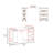 Loris Extendable Desk with Two Drawers, Open Shelves, and Sliding Mechanism