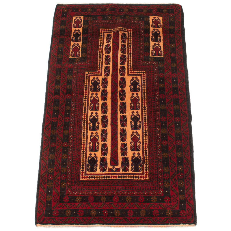 Tapis rouge foncé Dequita 2 pi 8 po x 4 pi 9 po
