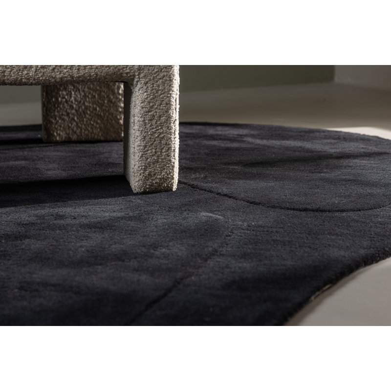 Arvene Wool 175cm X 290cm Area Rug, Black