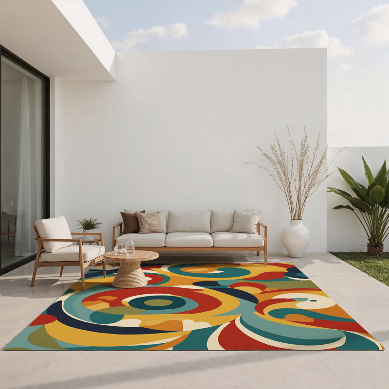 Flashy Zest Indoor And Outdoor Area Rug, Rectangle 9' x 12'