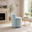 Velvet Swivel Accent Chair, Comfy Barrel Vanity Chair with Curved Backrest and Hidden Storage-750016704