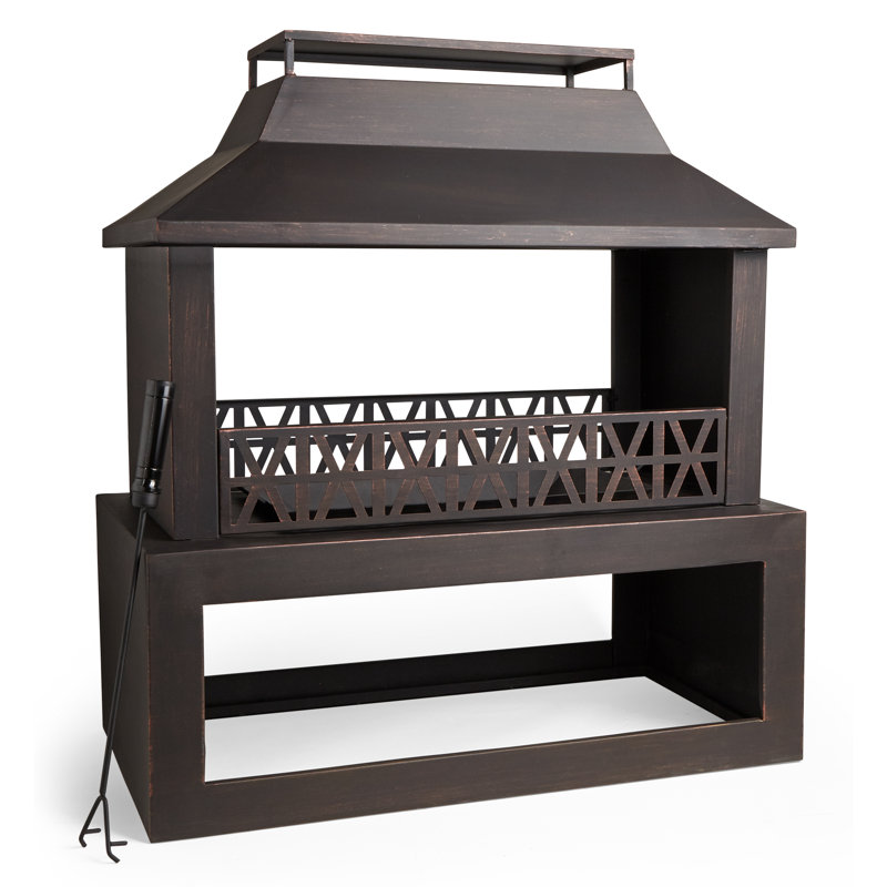Rectangle Steel Wood Burning Smokeless Fire Pit