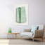 Art mural contemporain abstrait plié en papier vert-518825933
