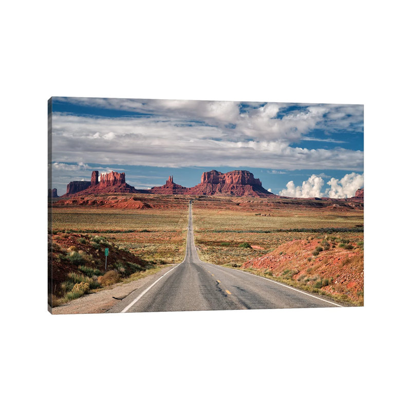 Monument Highway I by Dennis Frates - Print on Canvas, 66.04cm H x 101.6cm W x 1.91cm D, Wrapped Canvas