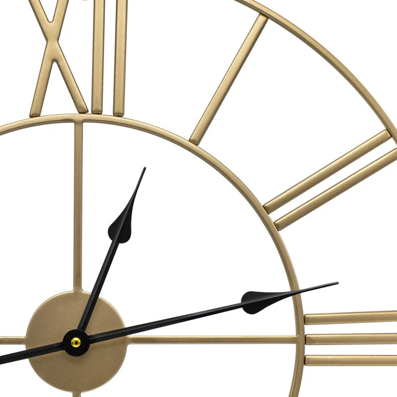 Horloge murale en métal - Blanc 60 Diamètres, Or